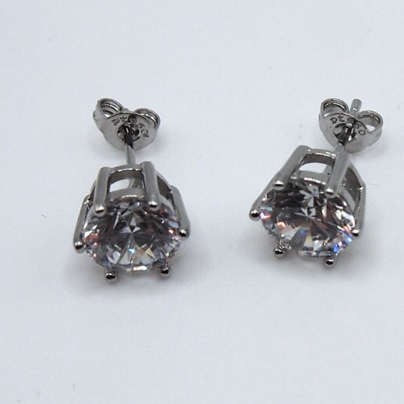 💫 Last One 💫 Huge 4.00ctw Solid Platinum PT950 Certified Moissanite Earrings - Picture 6 of 9